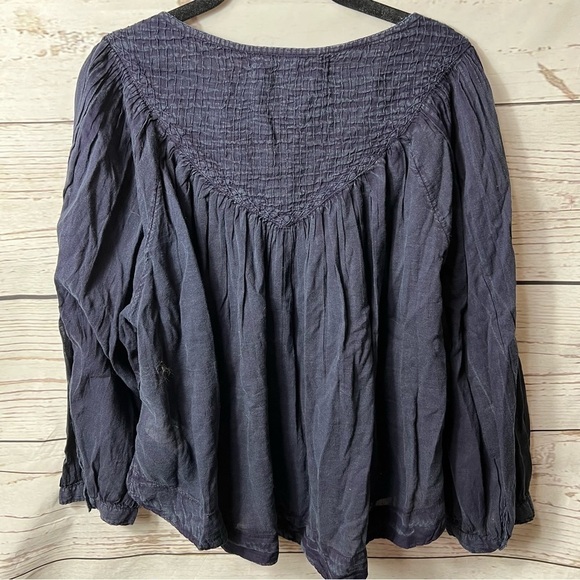 Nwt Free People We the Free Cool Meadow Top Navy - Picture 5 of 9